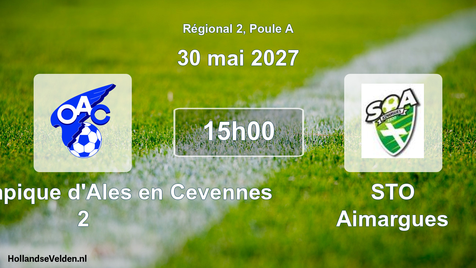 Scheduled Match: OAC Olympique d'Ales en Cevennes 2 - STO Aimargues (30 May 2027)