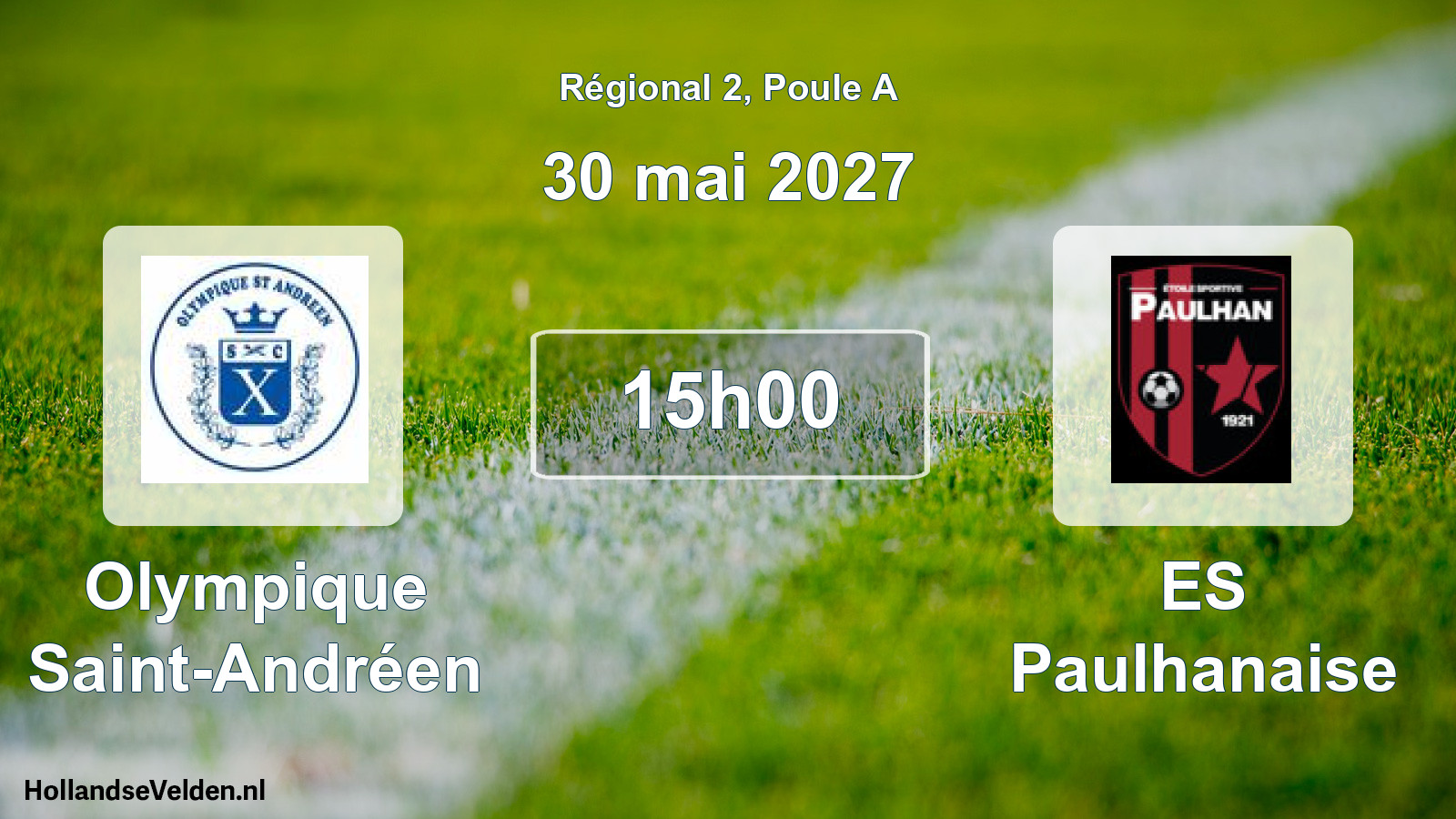 Match programmé: Olympique Saint-Andréen - ES Paulhanaise (30 mai 2027)