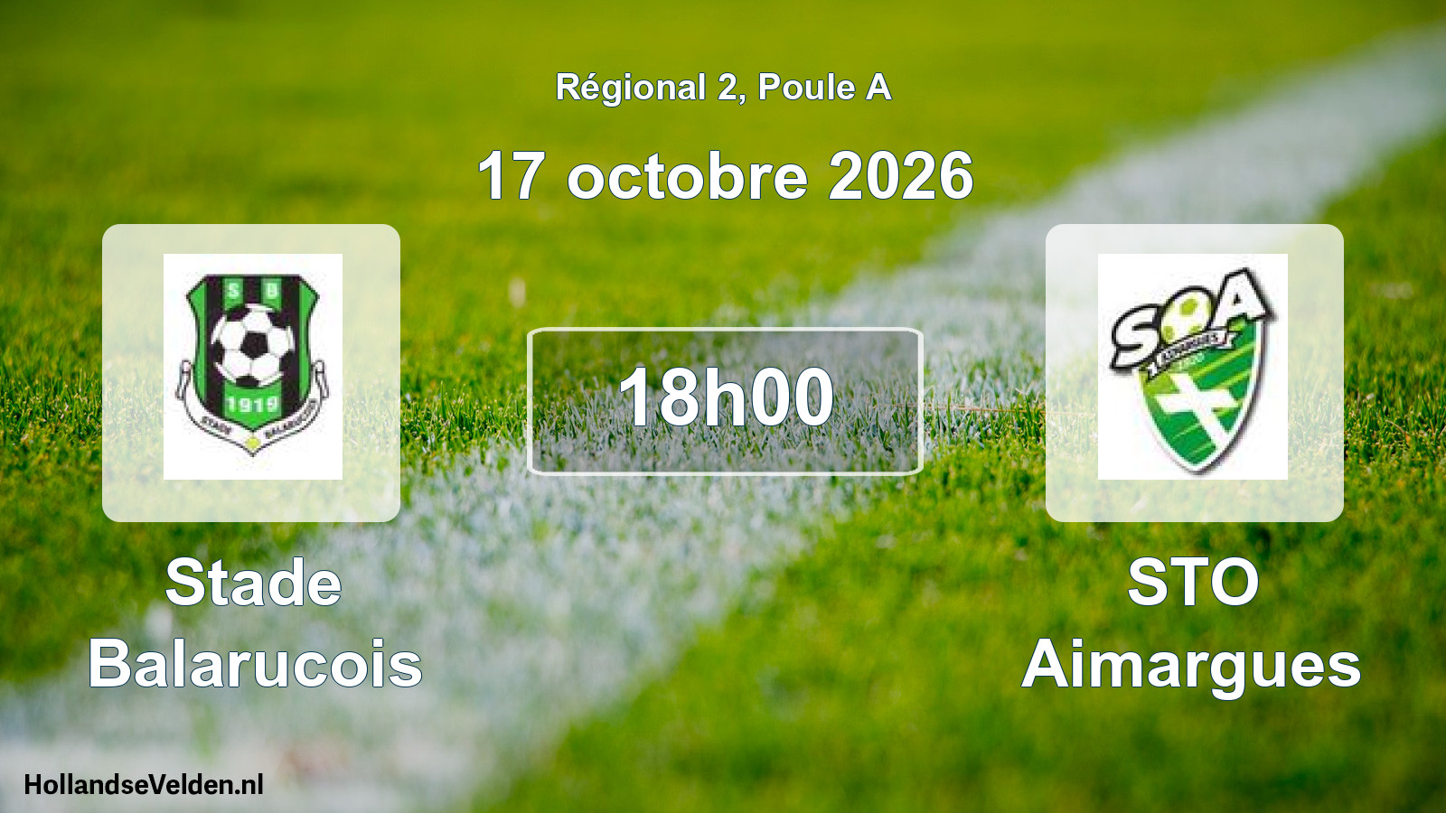Match programmé: Stade Balarucois - STO Aimargues (17 octobre 2026)