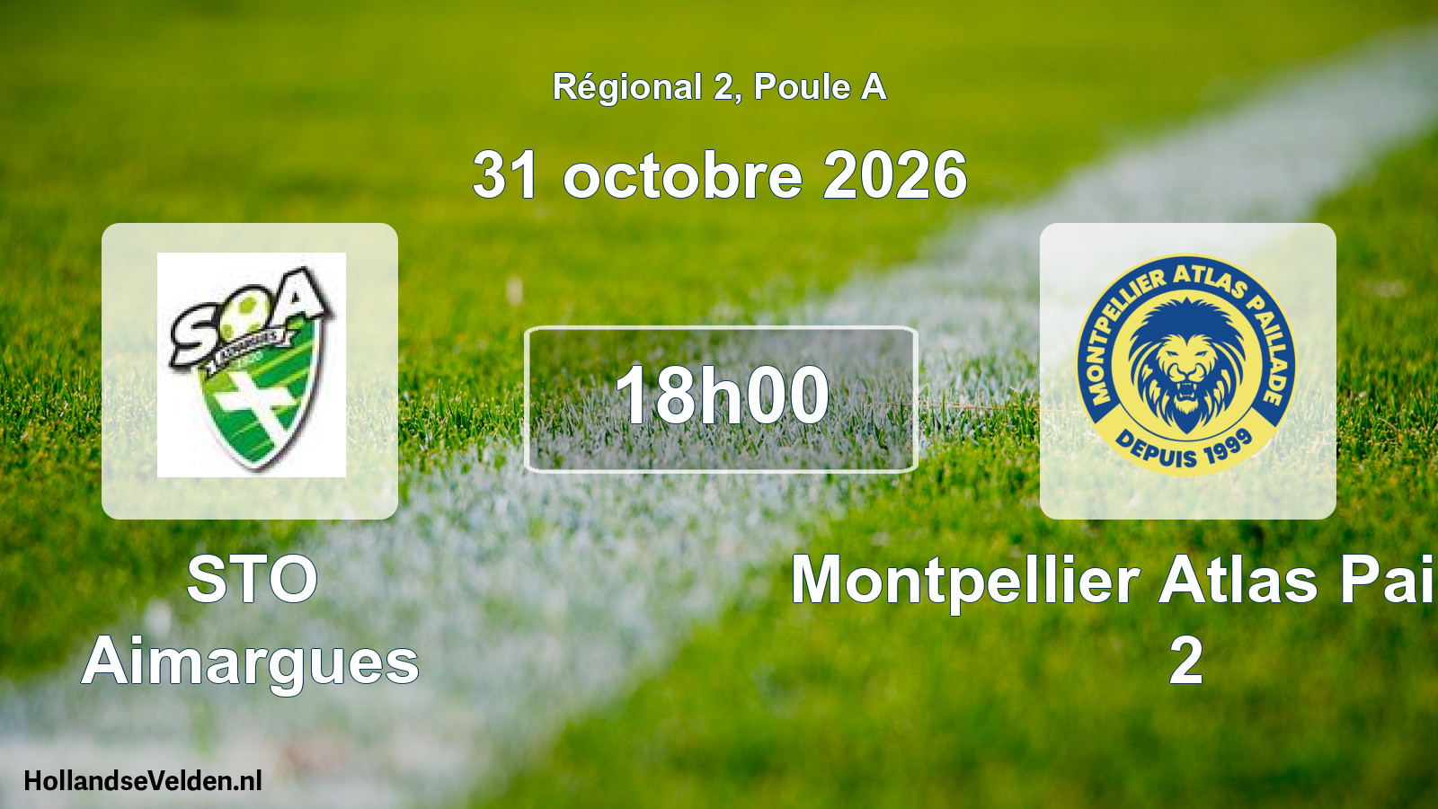 Match programmé: STO Aimargues - Montpellier Atlas Paillade 2 (31 octobre 2026)