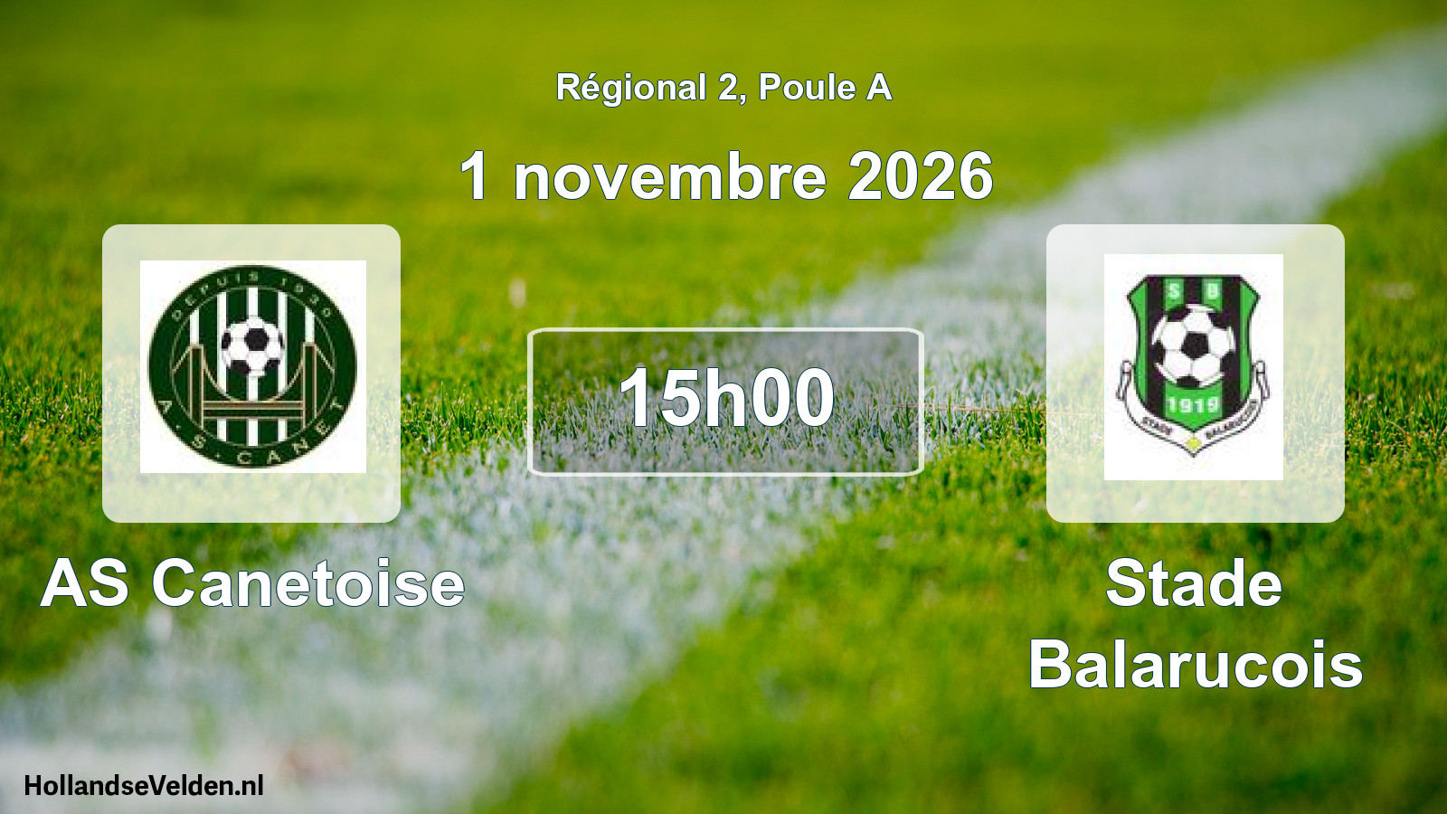 Match programmé: AS Canetoise - Stade Balarucois (1 novembre 2026)