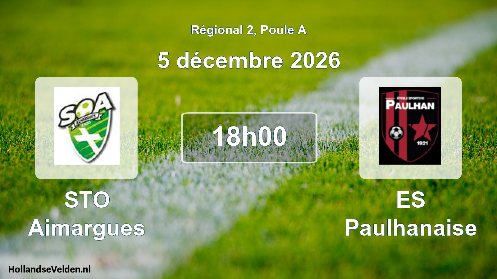 Match programmé: STO Aimargues - ES Paulhanaise (5 décembre 2026)