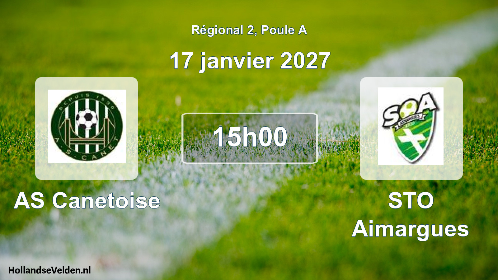 Match programmé: AS Canetoise - STO Aimargues (17 janvier 2027)