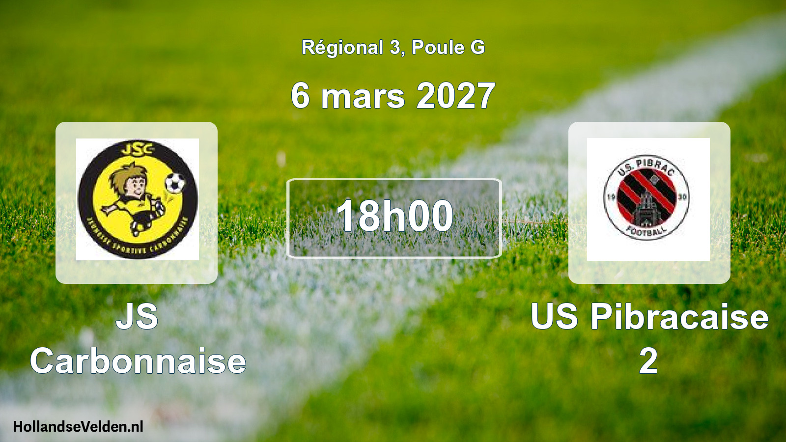 Match programmé: JS Carbonnaise - US Pibracaise 2 (6 mars 2027)