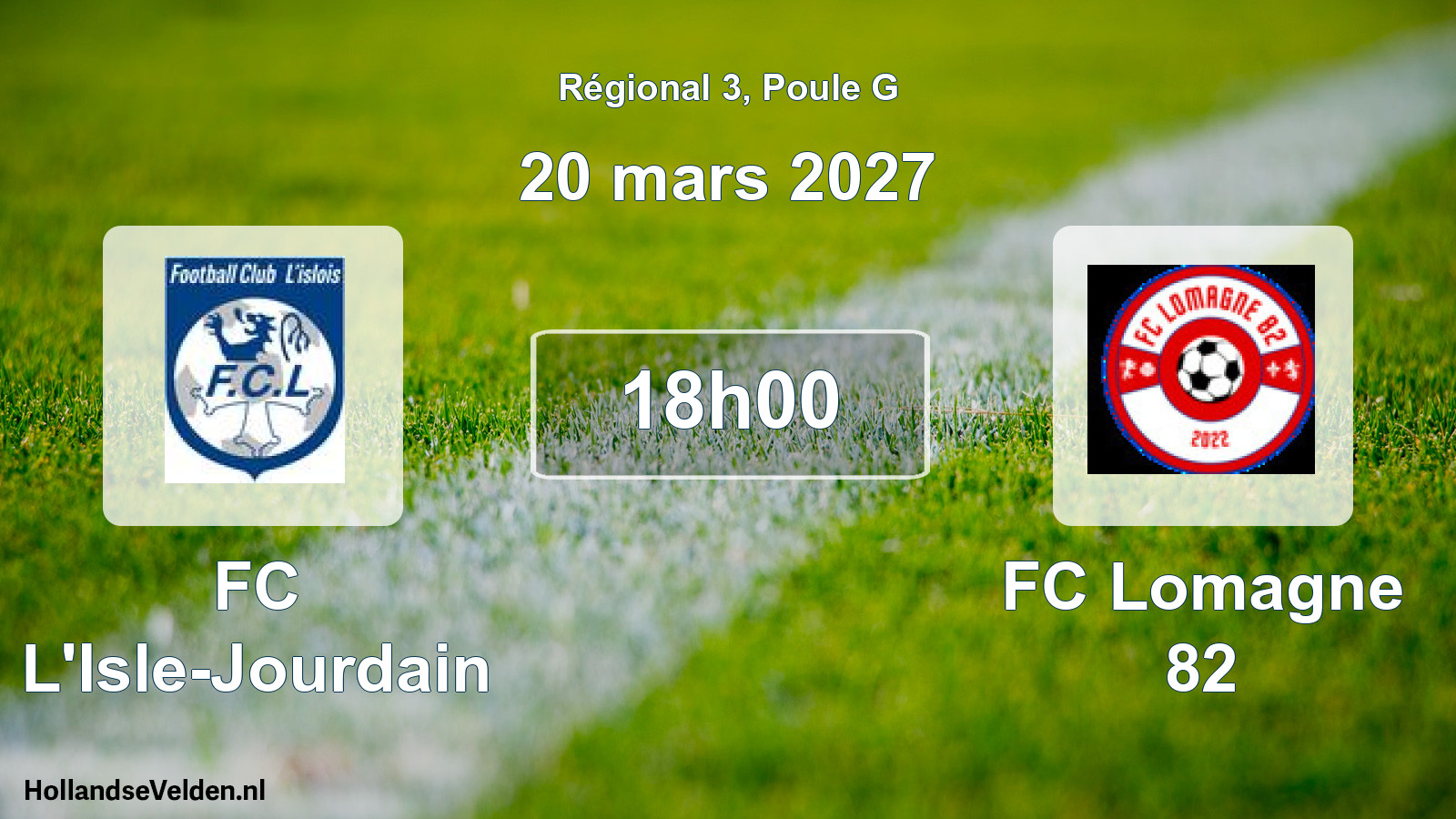 Match programmé: FC L'Isle-Jourdain - FC Lomagne 82 (20 mars 2027)
