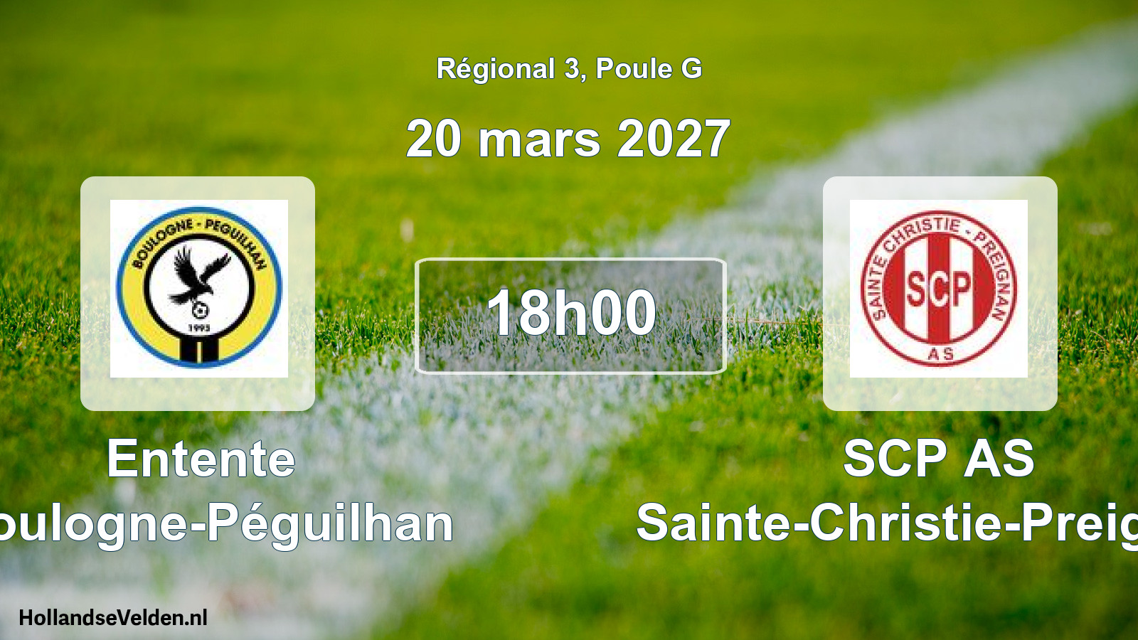 Scheduled Match: Entente Boulogne-Péguilhan - SCP AS Sainte-Christie-Preignan (20 March 2027)