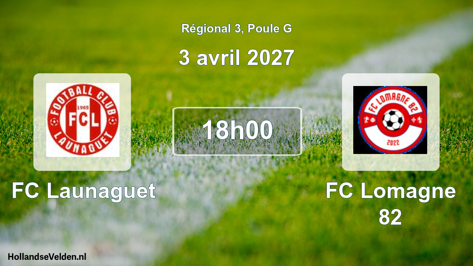 Match programmé: FC Launaguet - FC Lomagne 82 (3 avril 2027)