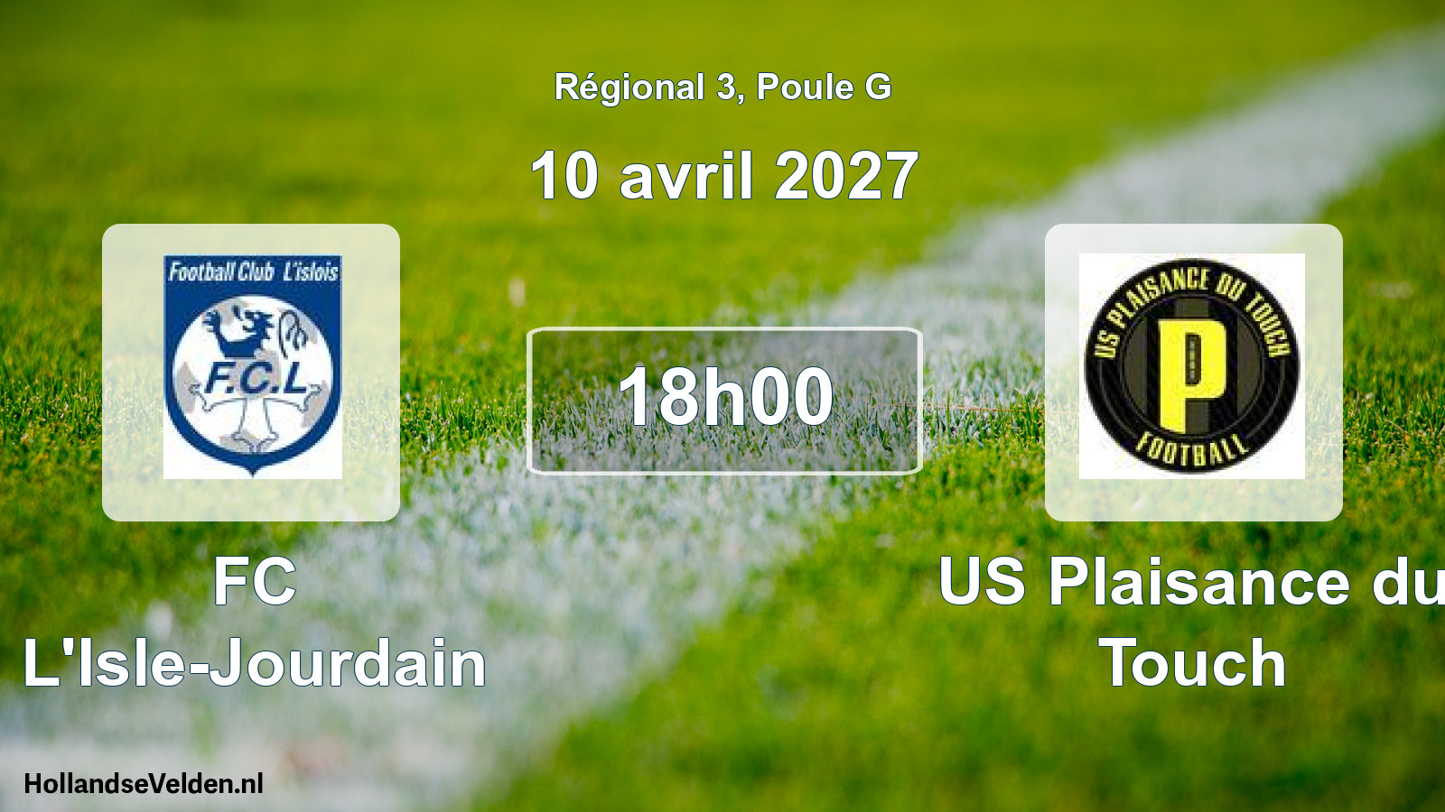 Match programmé: FC L'Isle-Jourdain - US Plaisance du Touch (10 avril 2027)