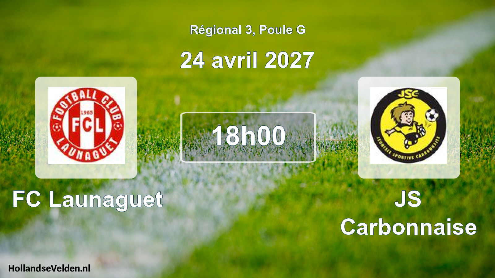 Match programmé: FC Launaguet - JS Carbonnaise (24 avril 2027)