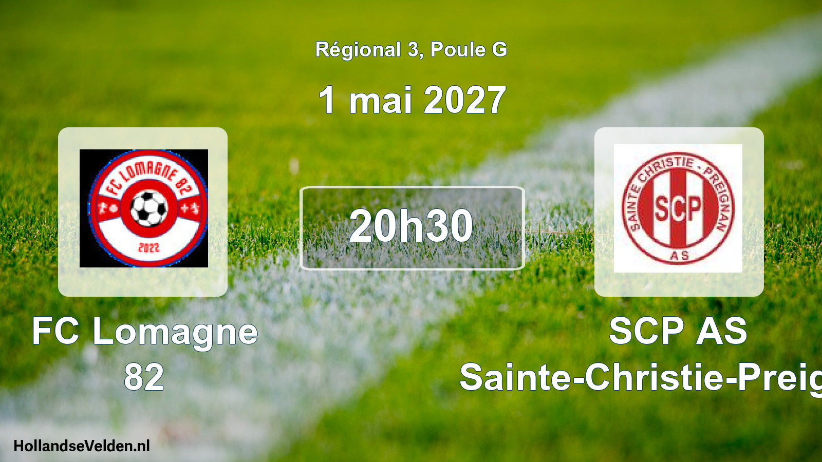 Match programmé: FC Lomagne 82 - SCP AS Sainte-Christie-Preignan (1 mai 2027)