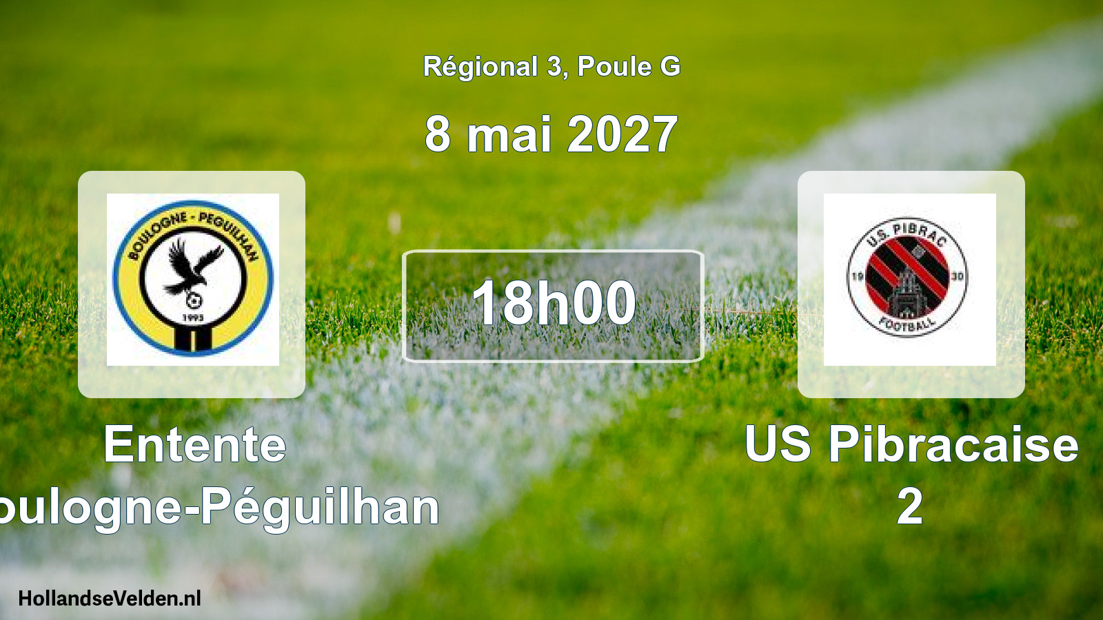 Match programmé: Entente Boulogne-Péguilhan - US Pibracaise 2 (8 mai 2027)
