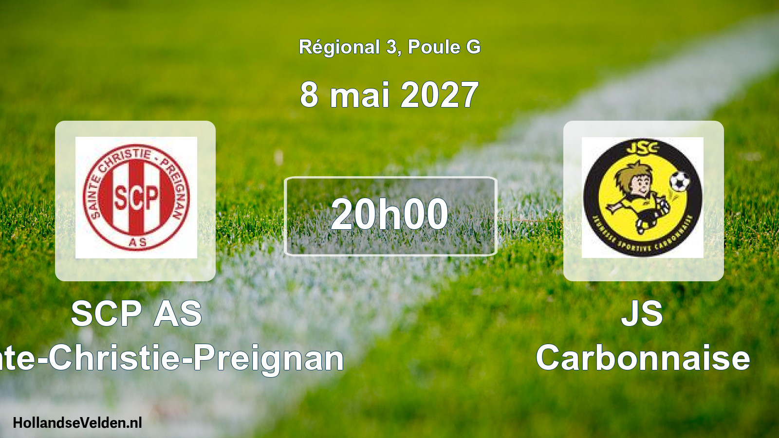 Match programmé: SCP AS Sainte-Christie-Preignan - JS Carbonnaise (8 mai 2027)