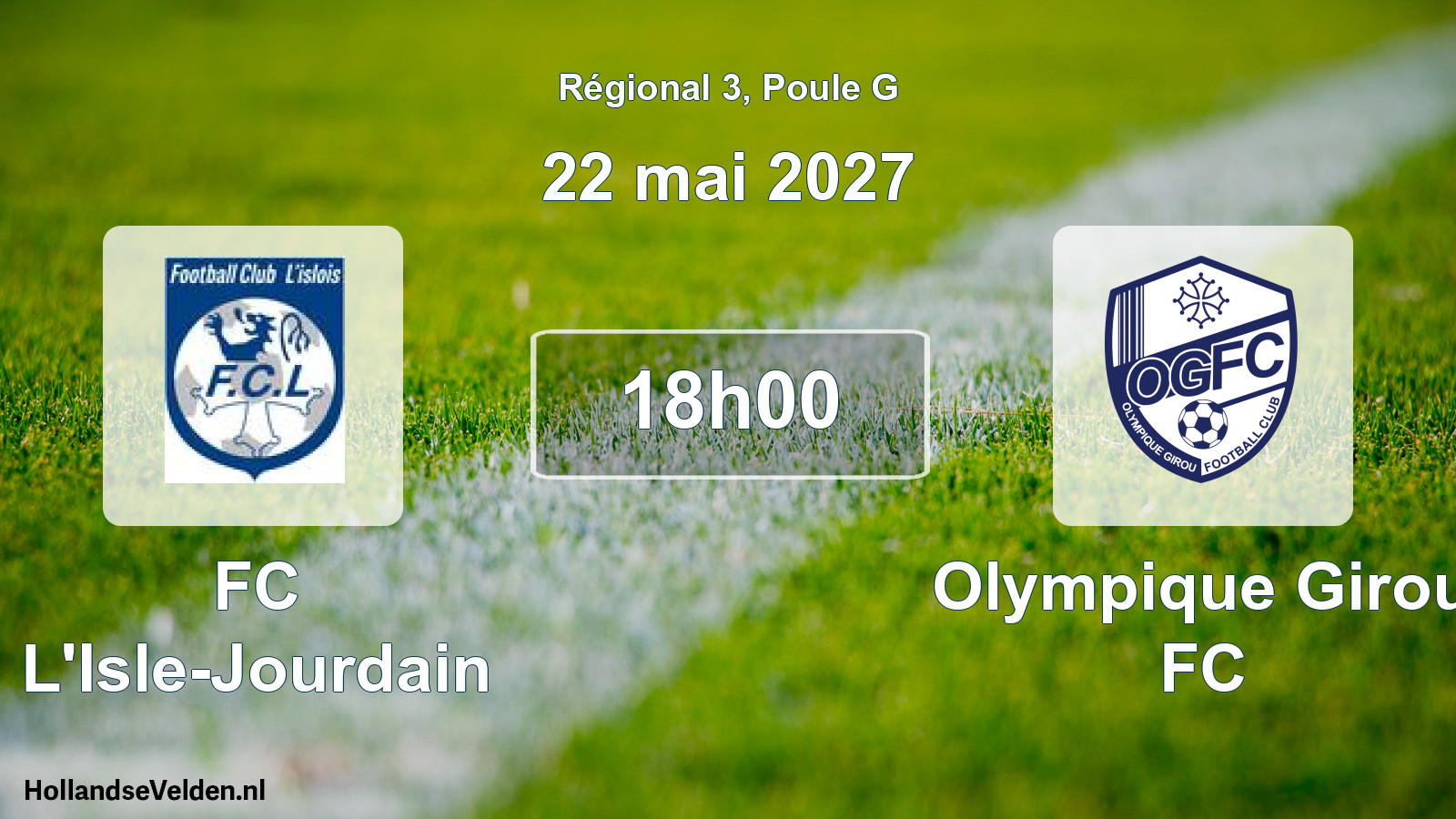 Scheduled Match: FC L'Isle-Jourdain - Olympique Girou FC (22 May 2027)