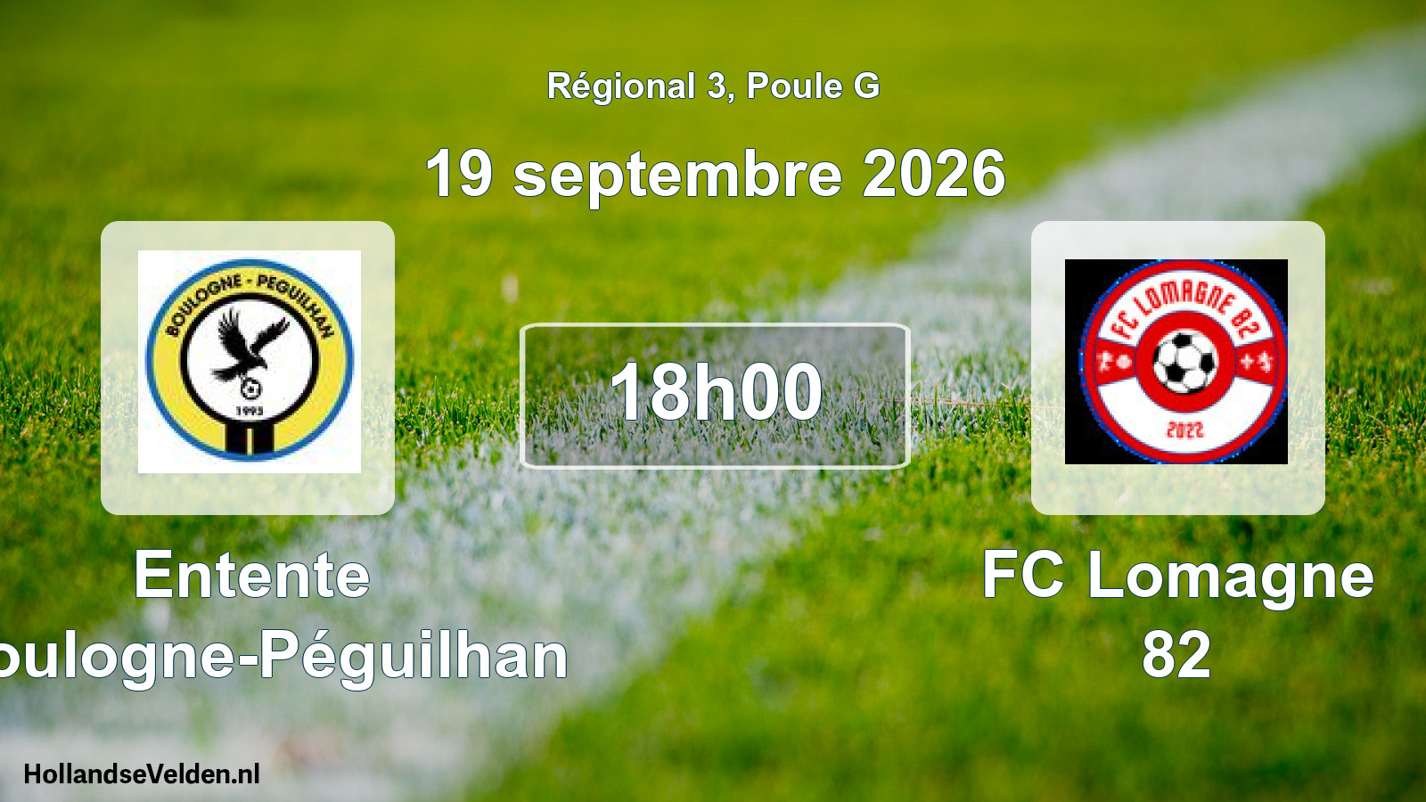 Scheduled Match: Entente Boulogne-Péguilhan - FC Lomagne 82 (19 September 2026)