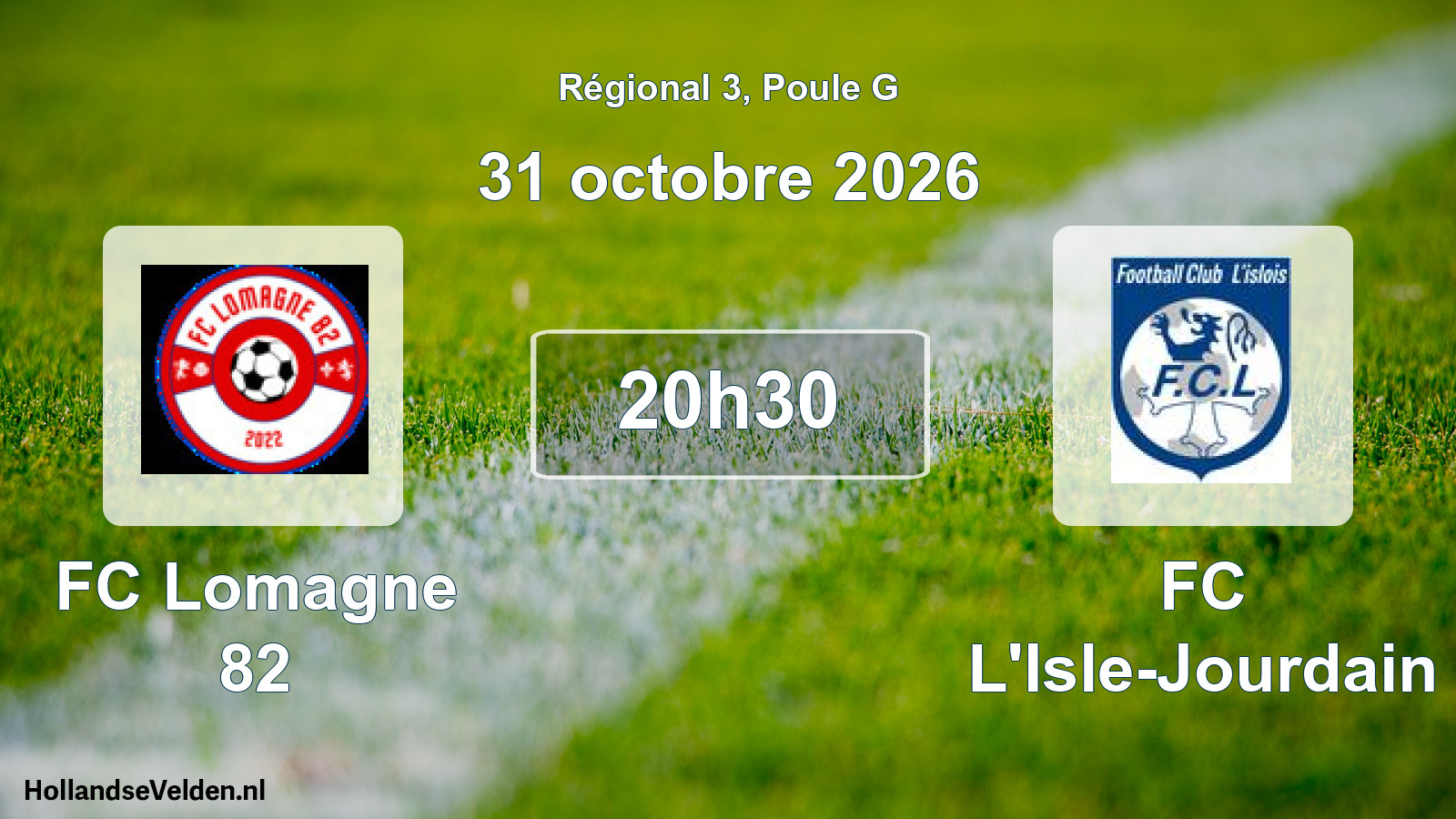 Scheduled Match: FC Lomagne 82 - FC L'Isle-Jourdain (31 October 2026)