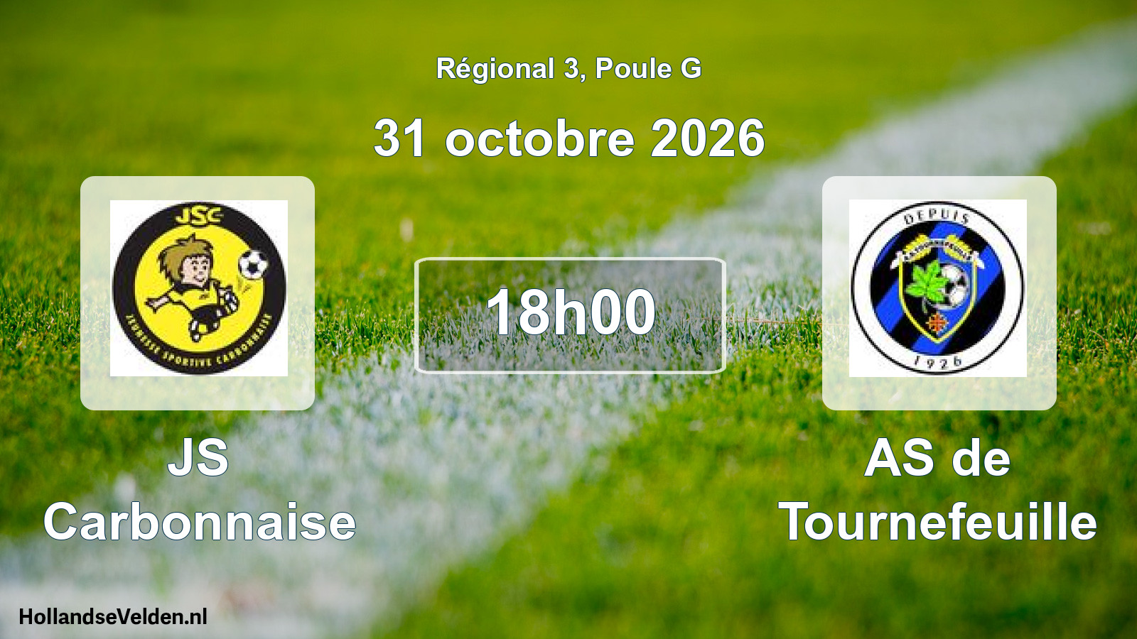 Match programmé: JS Carbonnaise - AS de Tournefeuille (31 octobre 2026)