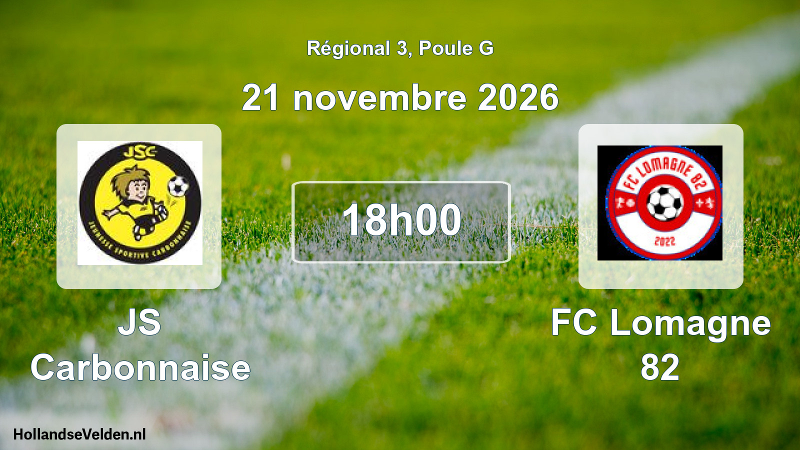 Scheduled Match: JS Carbonnaise - FC Lomagne 82 (21 November 2026)