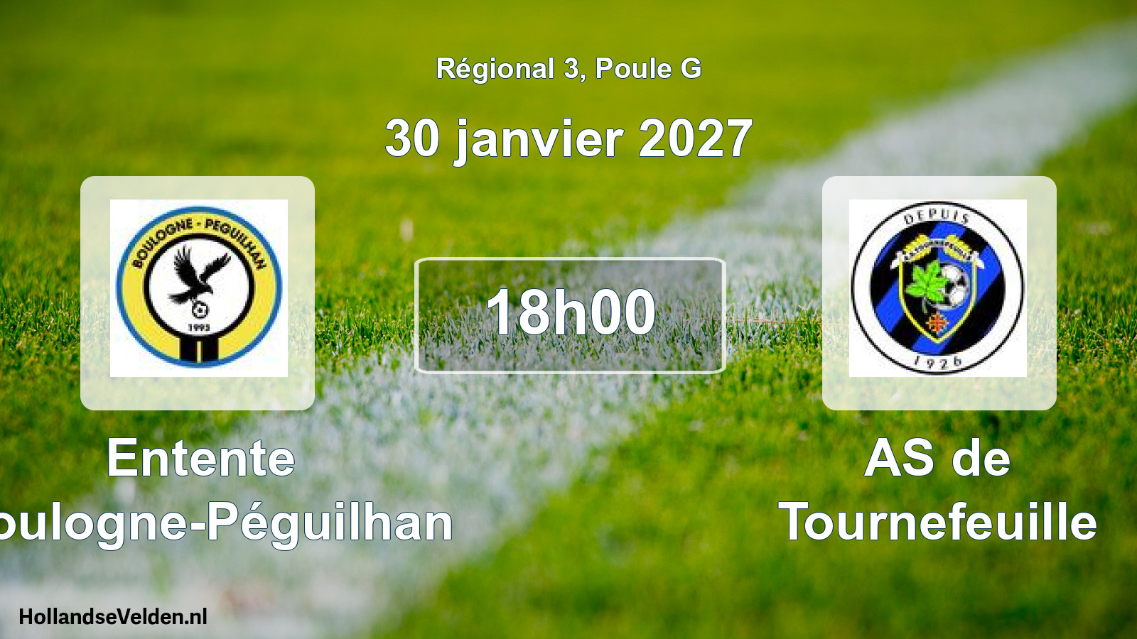 Scheduled Match: Entente Boulogne-Péguilhan - AS de Tournefeuille (30 January 2027)