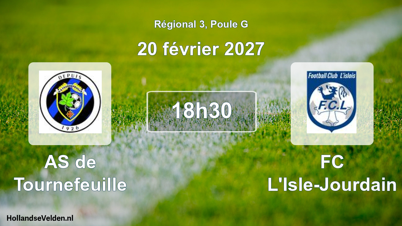 Scheduled Match: AS de Tournefeuille - FC L'Isle-Jourdain (20 February 2027)