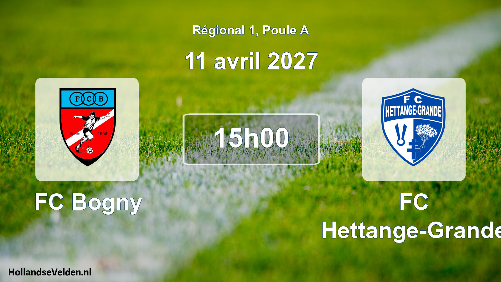 Match programmé: FC Bogny - FC Hettange-Grande (11 avril 2027)