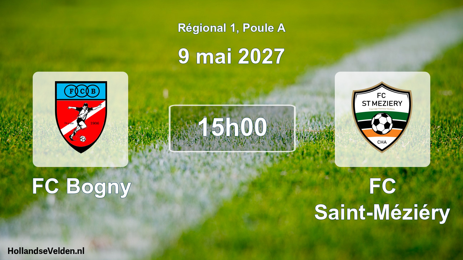 Match programmé: FC Bogny - FC Saint-Méziéry (9 mai 2027)