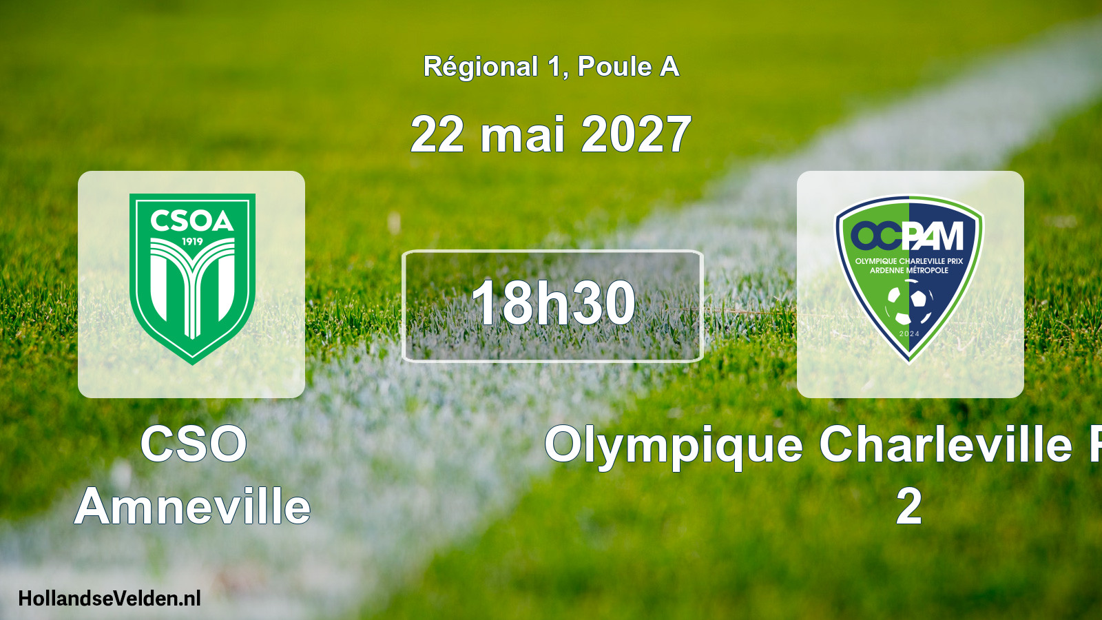 Match programmé: CSO Amneville - Olympique Charleville Prix AM 2 (22 mai 2027)