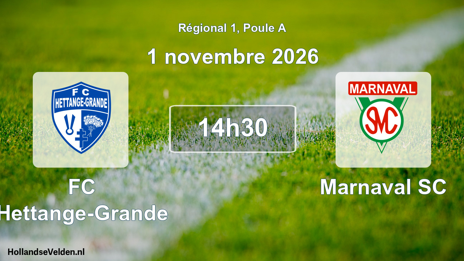 Match programmé: FC Hettange-Grande - Marnaval SC (1 novembre 2026)