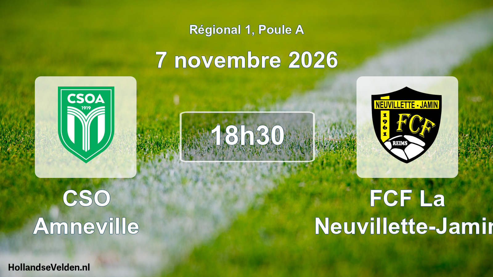 Match programmé: CSO Amneville - FCF La Neuvillette-Jamin (7 novembre 2026)