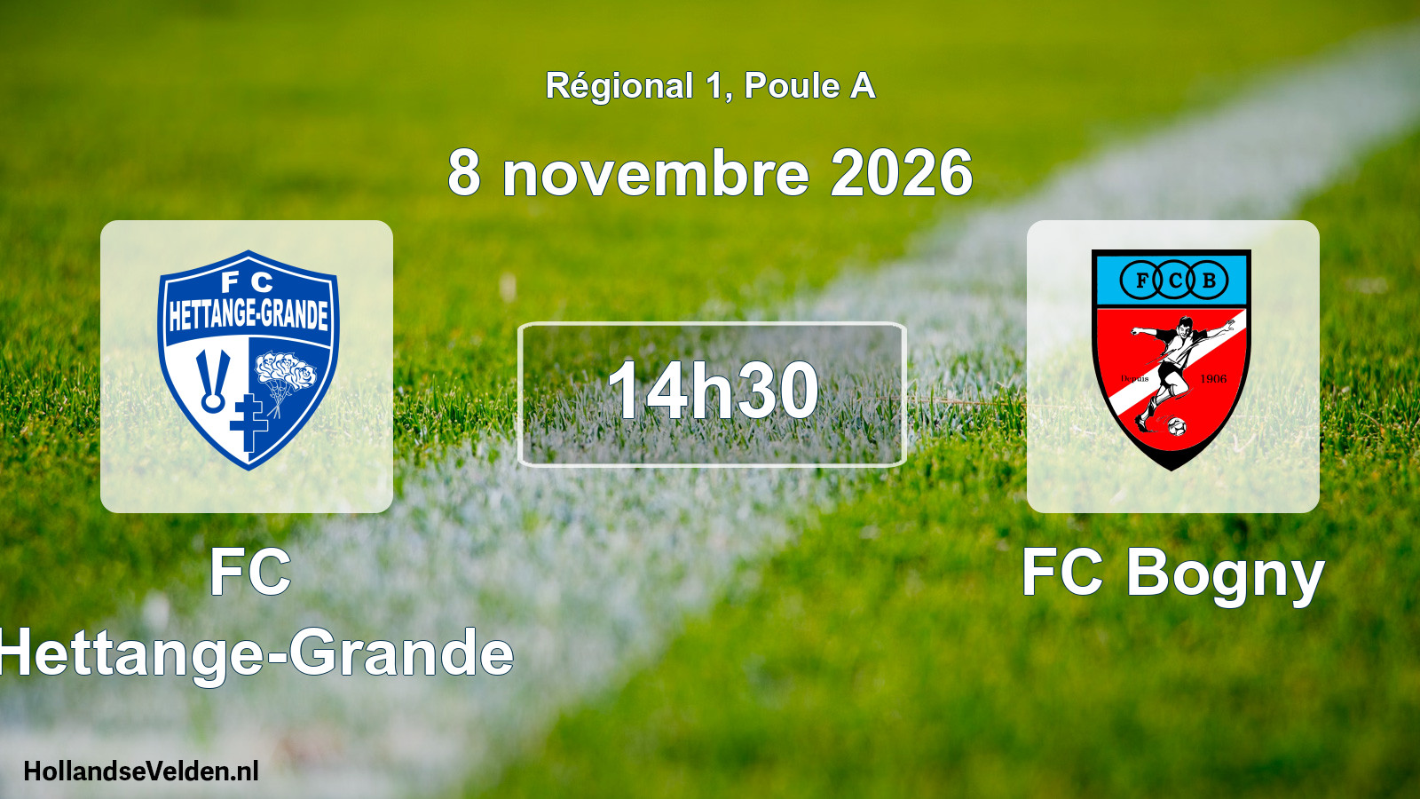 Match programmé: FC Hettange-Grande - FC Bogny (8 novembre 2026)