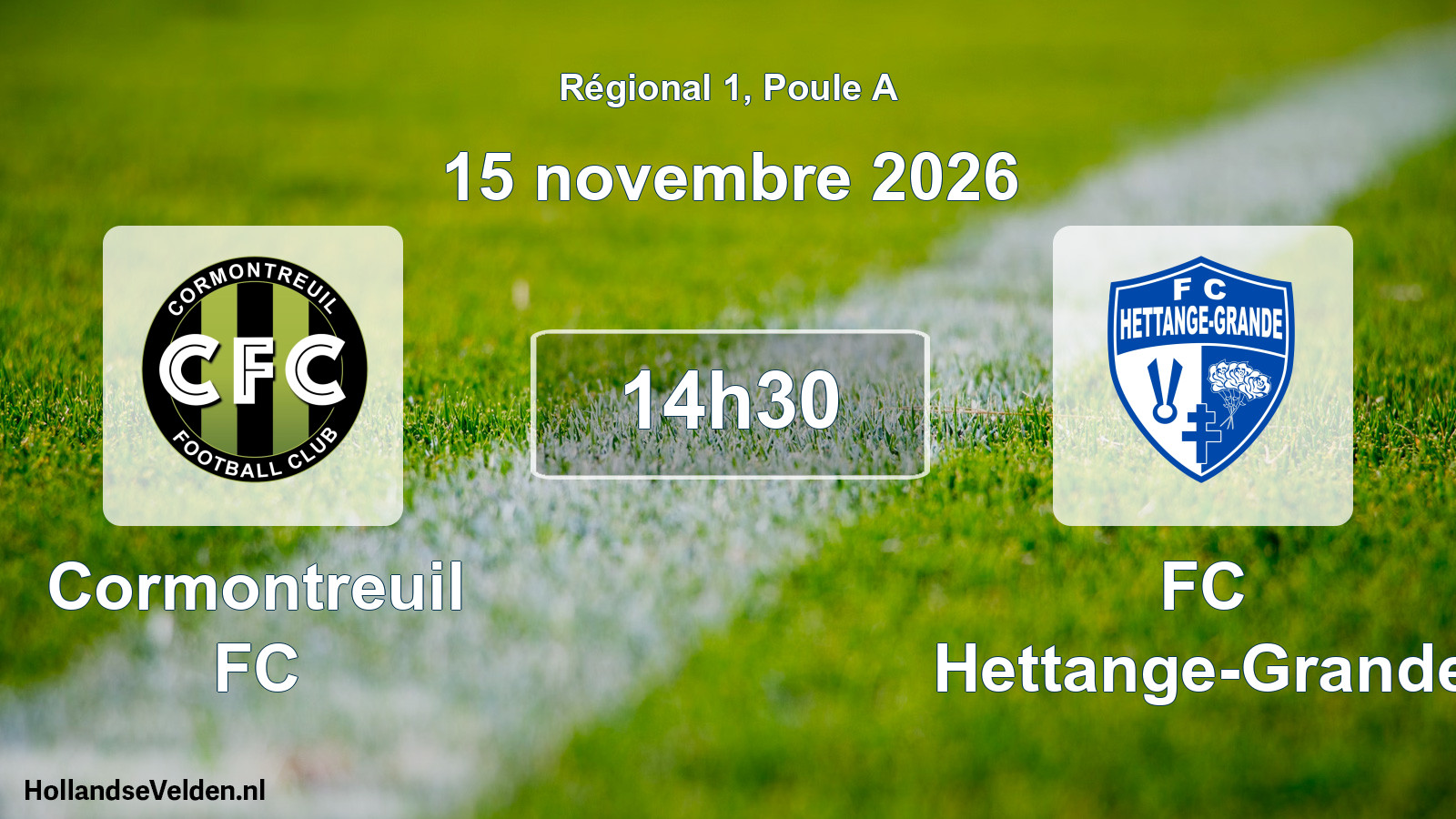 Scheduled Match: Cormontreuil FC - FC Hettange-Grande (15 November 2026)