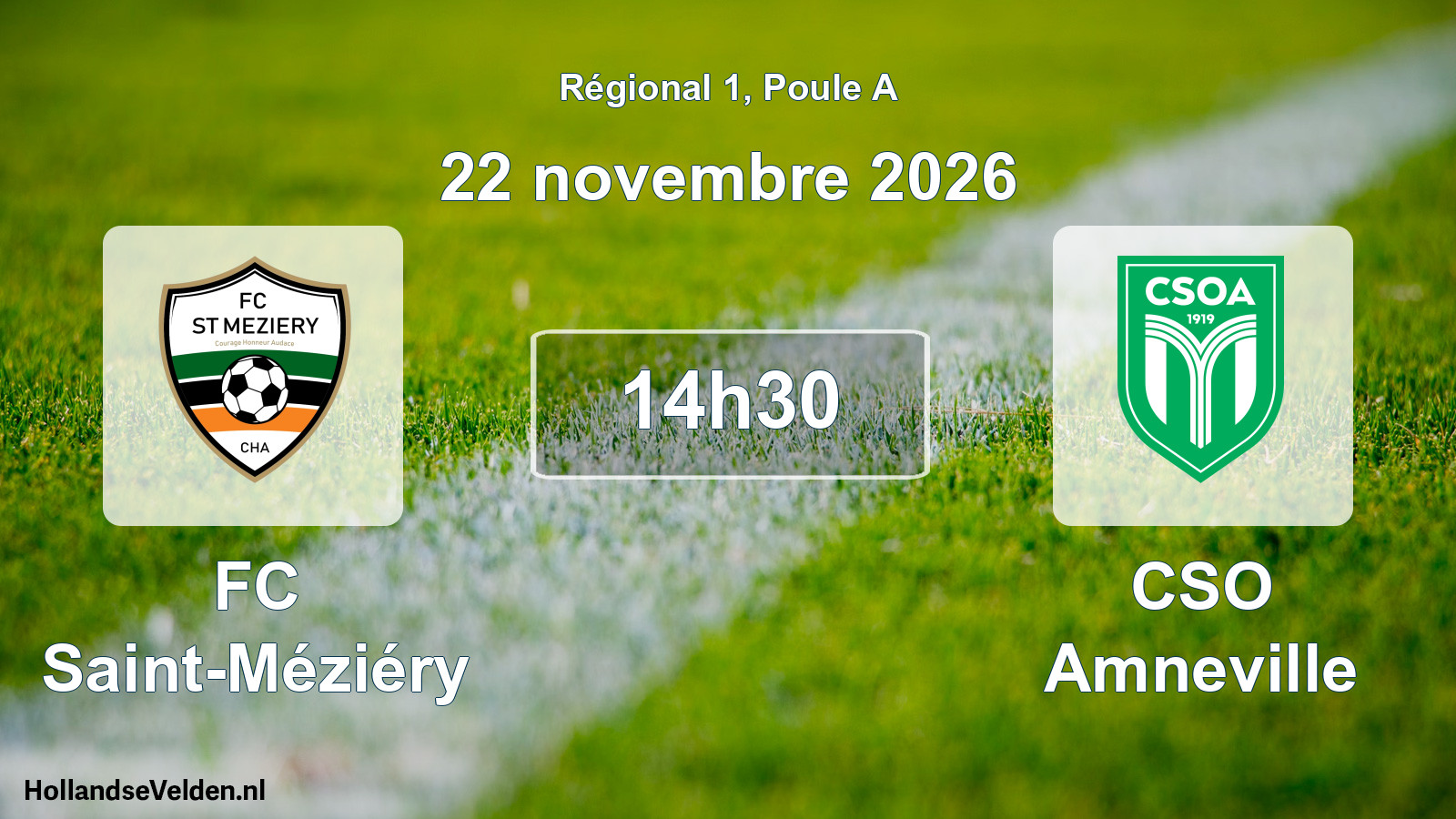 Match programmé: FC Saint-Méziéry - CSO Amneville (22 novembre 2026)