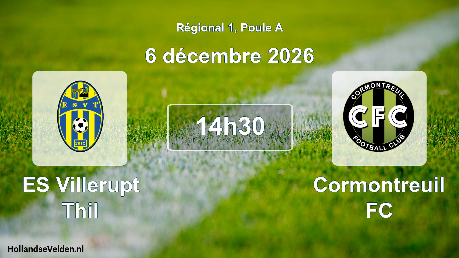 Match programmé: ES Villerupt Thil - Cormontreuil FC (6 décembre 2026)