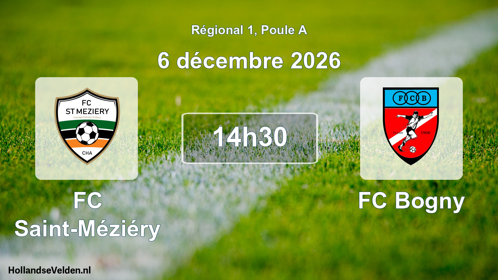 Match programmé: FC Saint-Méziéry - FC Bogny (6 décembre 2026)