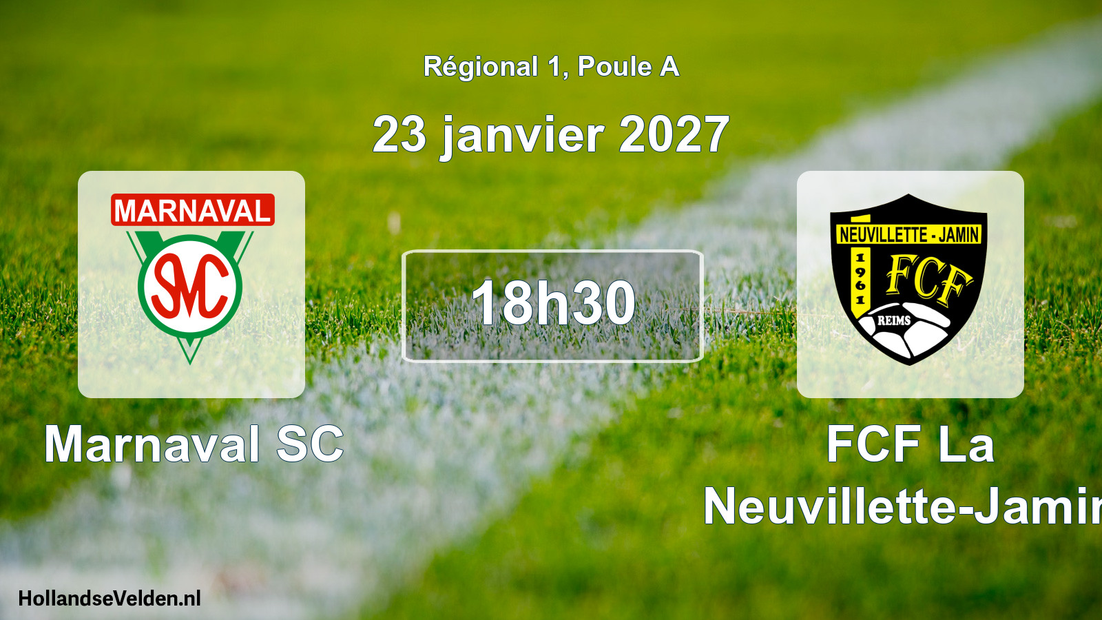 Match programmé: Marnaval SC - FCF La Neuvillette-Jamin (23 janvier 2027)