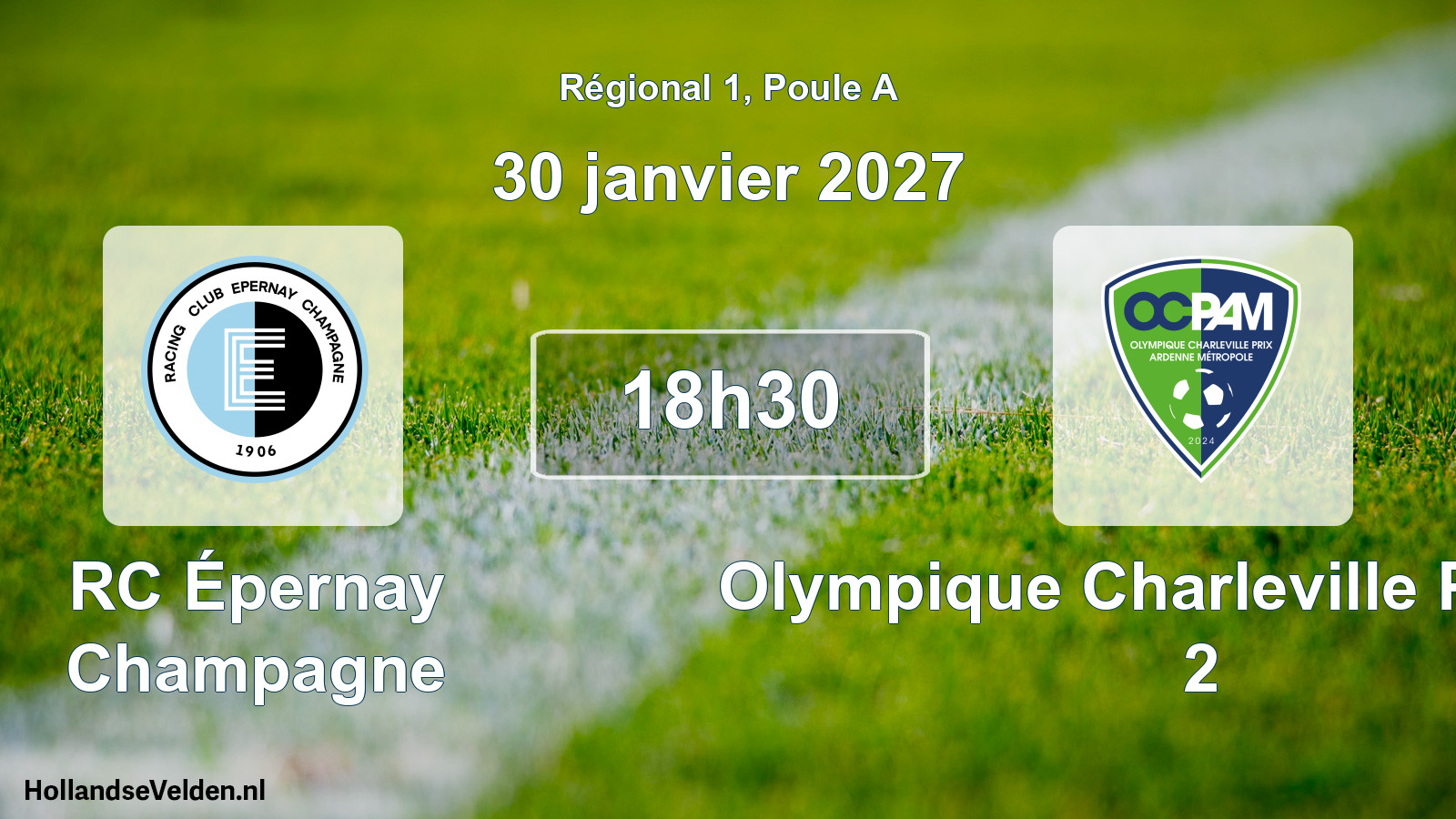 Scheduled Match: RC Épernay Champagne - Olympique Charleville Prix AM 2 (30 January 2027)