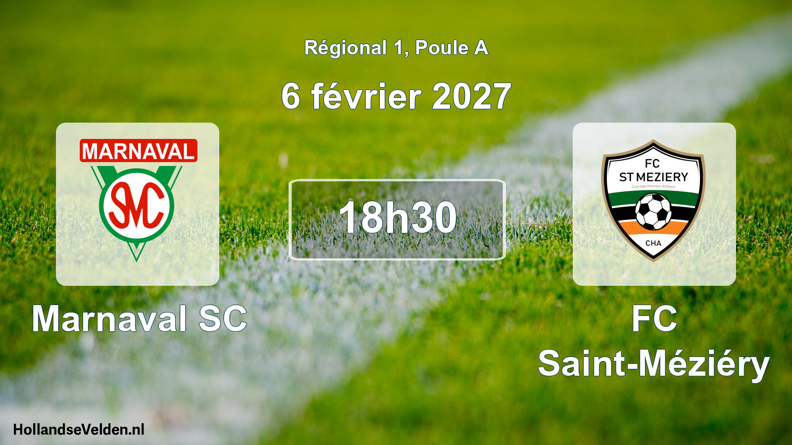 Match programmé: Marnaval SC - FC Saint-Méziéry (6 février 2027)