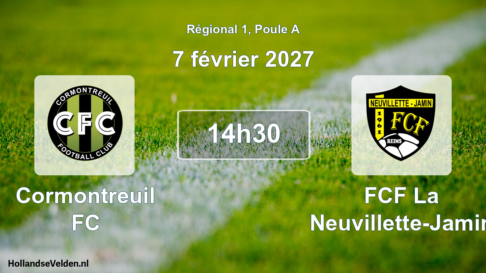 Scheduled Match: Cormontreuil FC - FCF La Neuvillette-Jamin (7 February 2027)