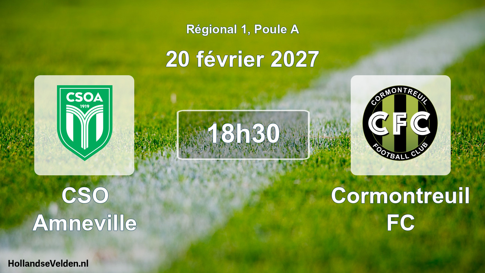 Match programmé: CSO Amneville - Cormontreuil FC (20 février 2027)