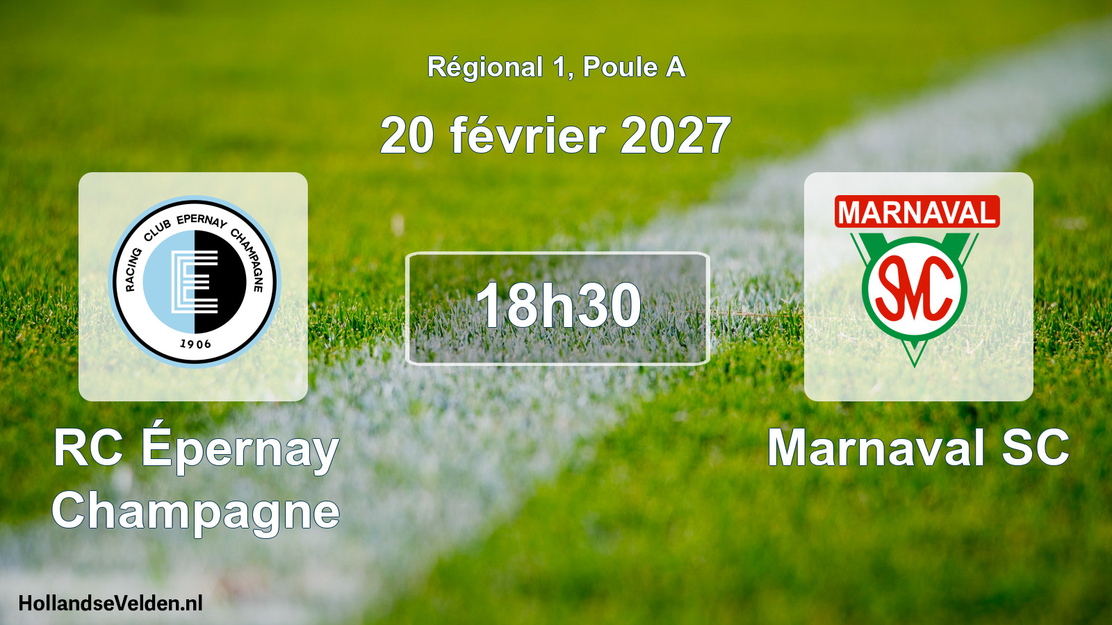 Match programmé: RC Épernay Champagne - Marnaval SC (20 février 2027)