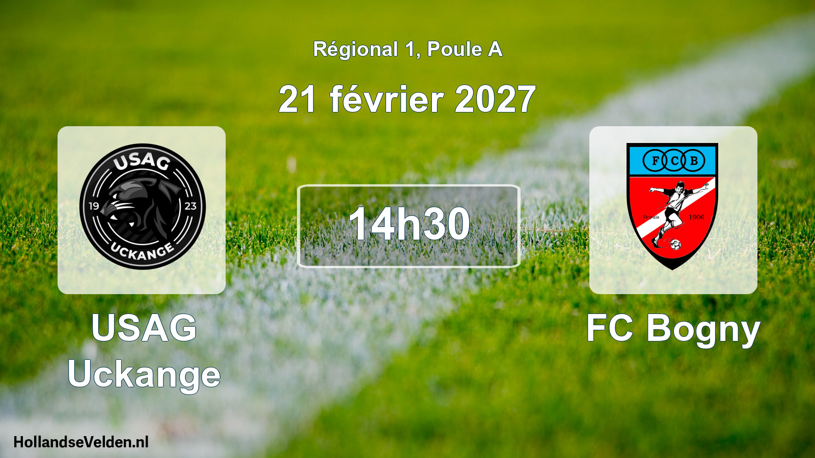 Match programmé: USAG Uckange - FC Bogny (21 février 2027)