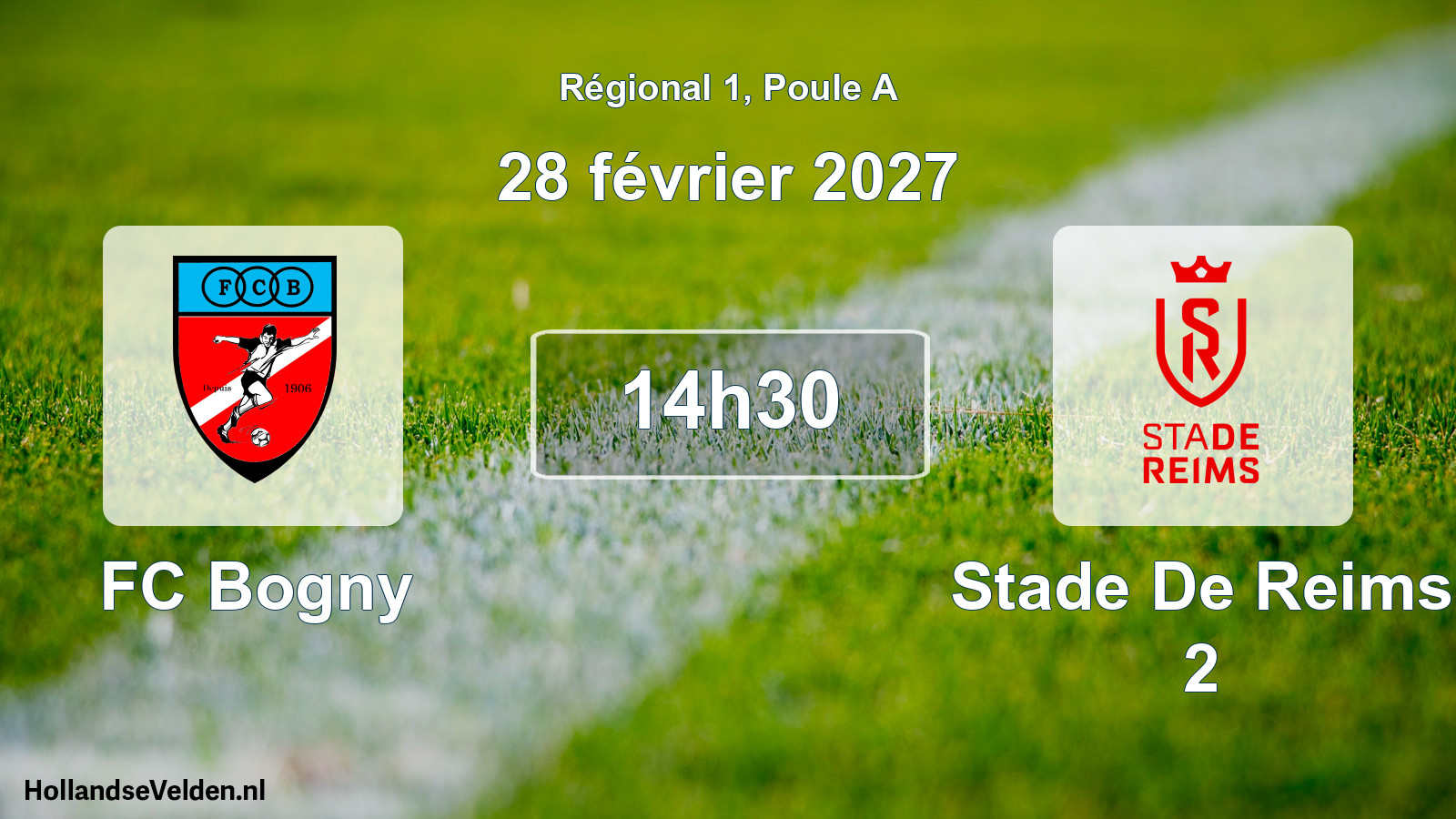 Match programmé: FC Bogny - Stade De Reims 2 (28 février 2027)