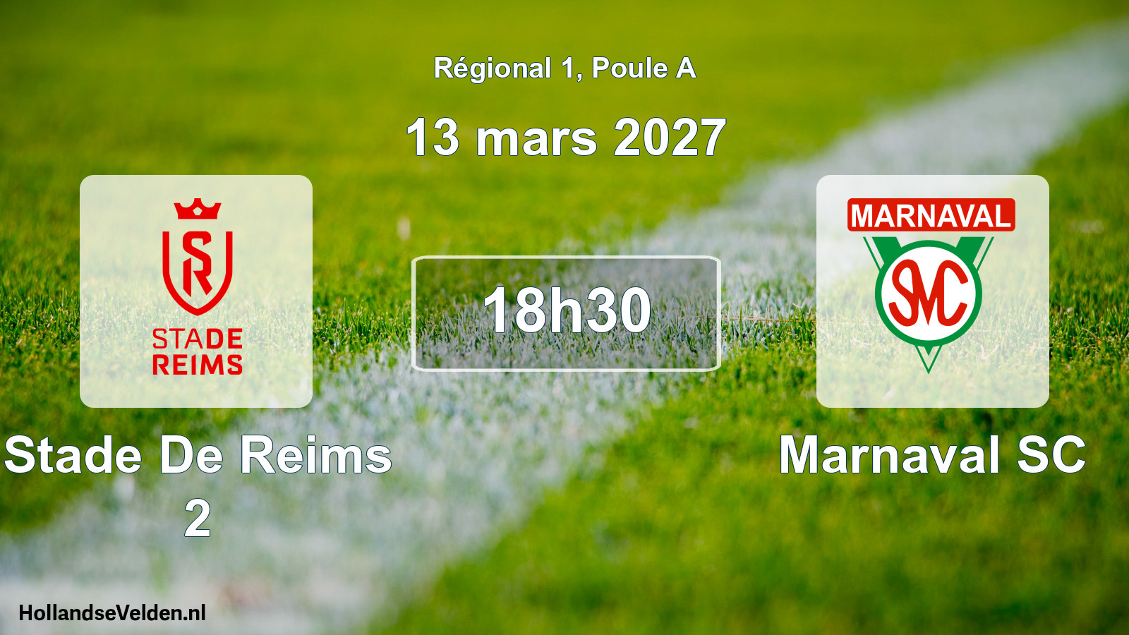 Match programmé: Stade De Reims 2 - Marnaval SC (13 mars 2027)