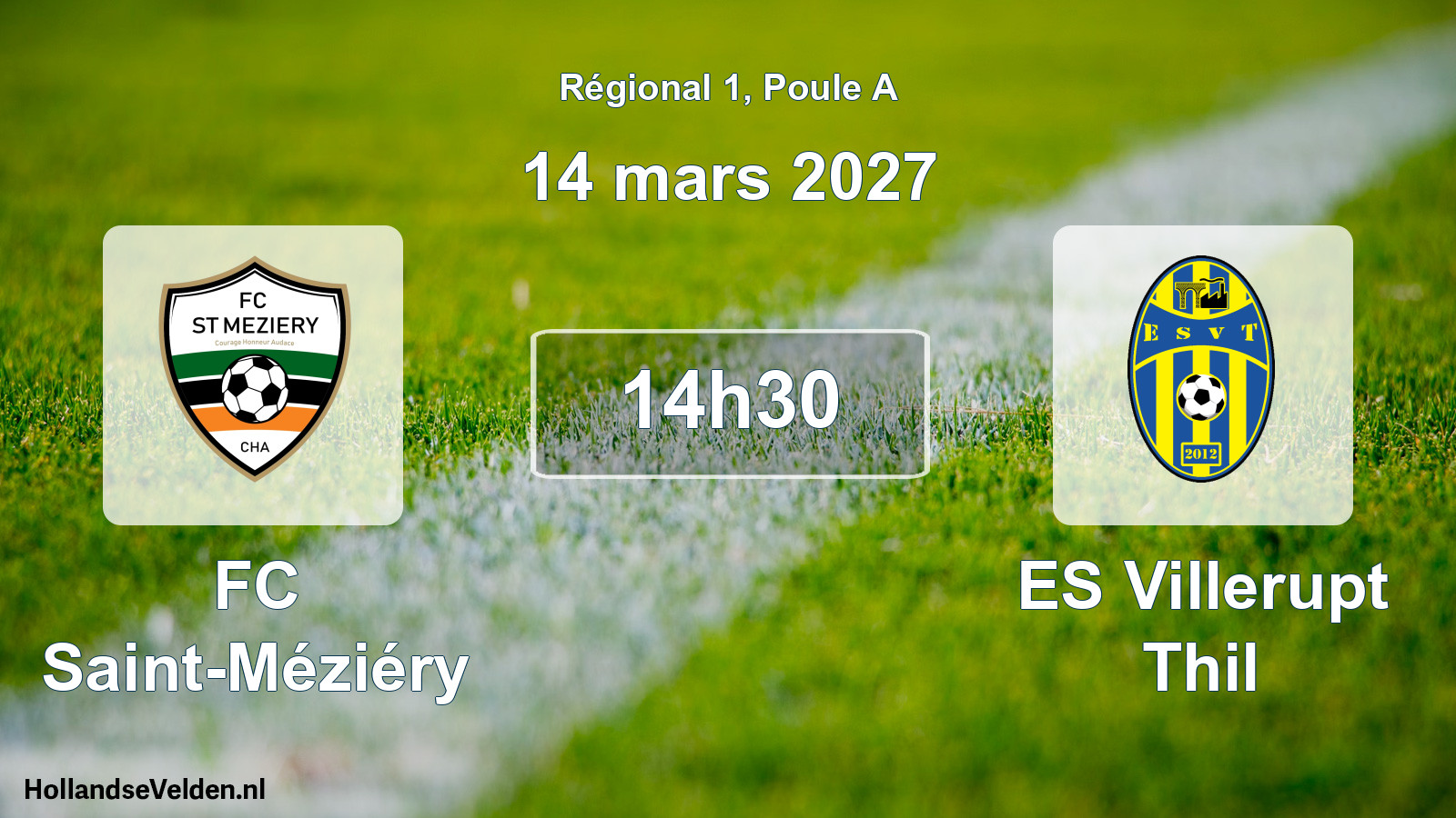 Match programmé: FC Saint-Méziéry - ES Villerupt Thil (14 mars 2027)