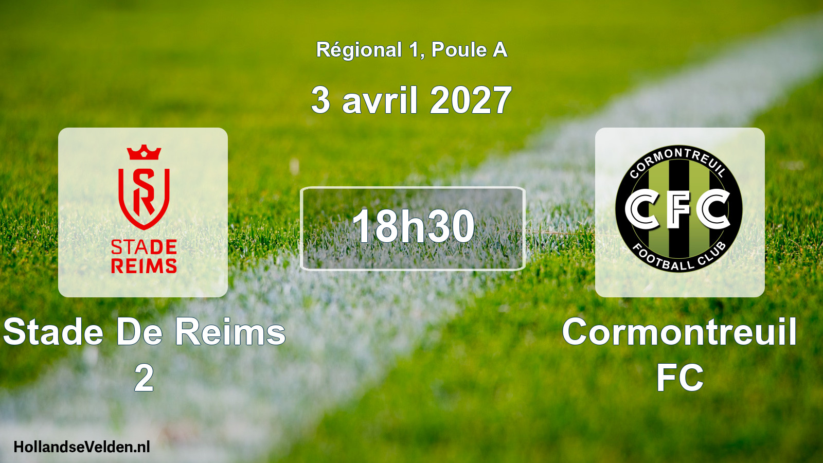 Match programmé: Stade De Reims 2 - Cormontreuil FC (3 avril 2027)