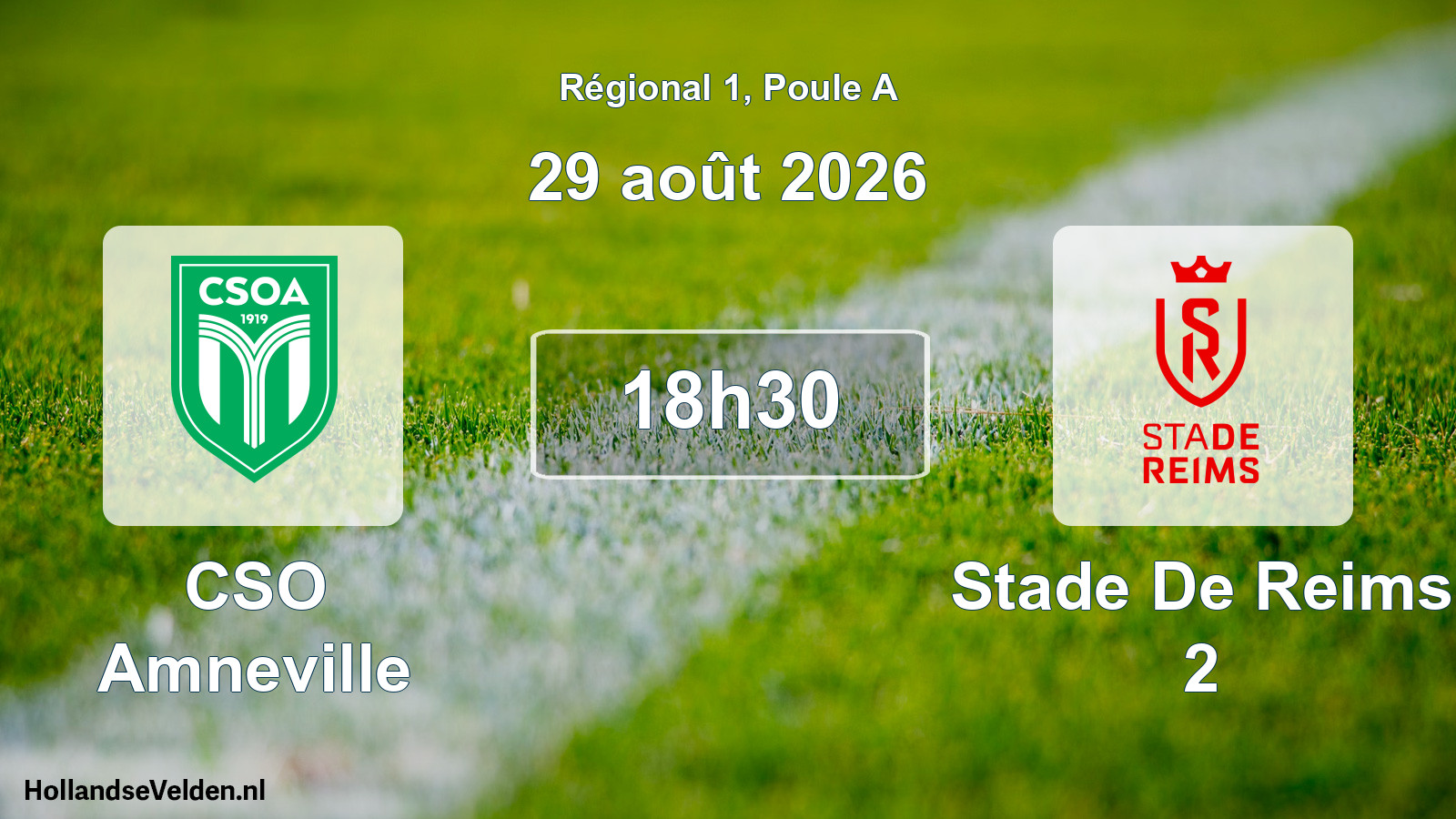Match programmé: CSO Amneville - Stade De Reims 2 (29 août 2026)