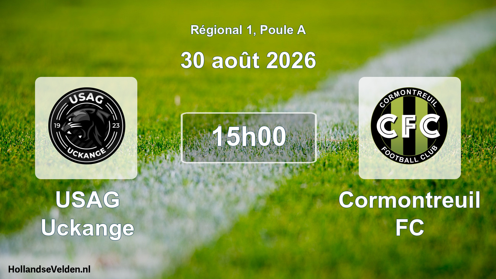 Scheduled Match: USAG Uckange - Cormontreuil FC (30 August 2026)