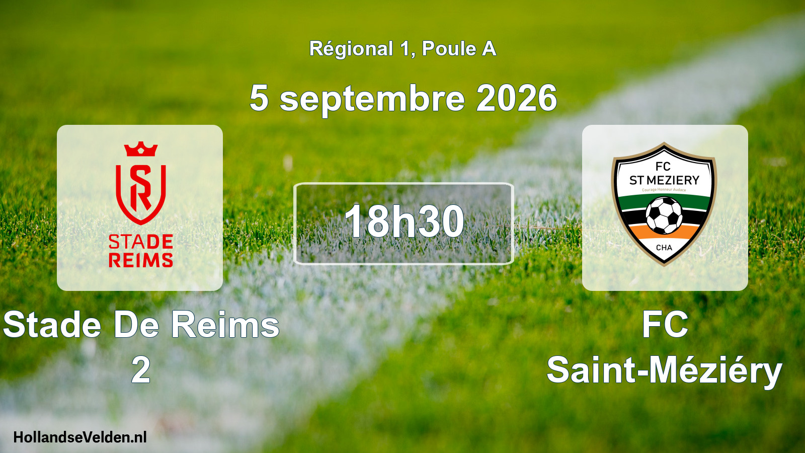 Match programmé: Stade De Reims 2 - FC Saint-Méziéry (5 septembre 2026)