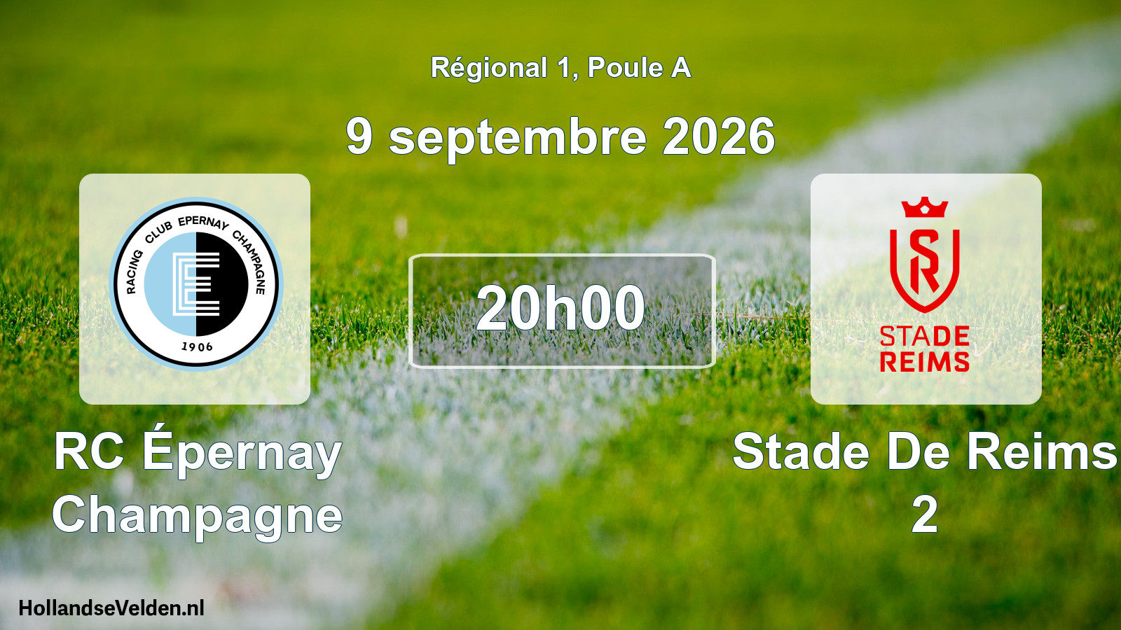 Match programmé: RC Épernay Champagne - Stade De Reims 2 (9 septembre 2026)