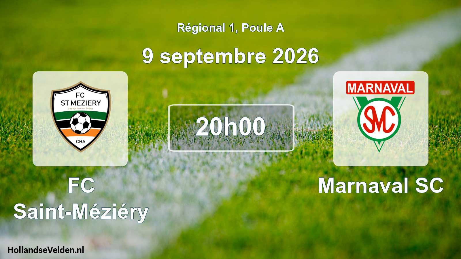 Match programmé: FC Saint-Méziéry - Marnaval SC (9 septembre 2026)