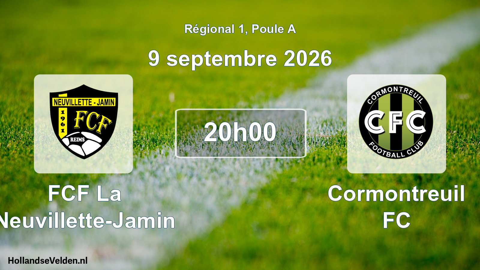 Scheduled Match: FCF La Neuvillette-Jamin - Cormontreuil FC (9 September 2026)